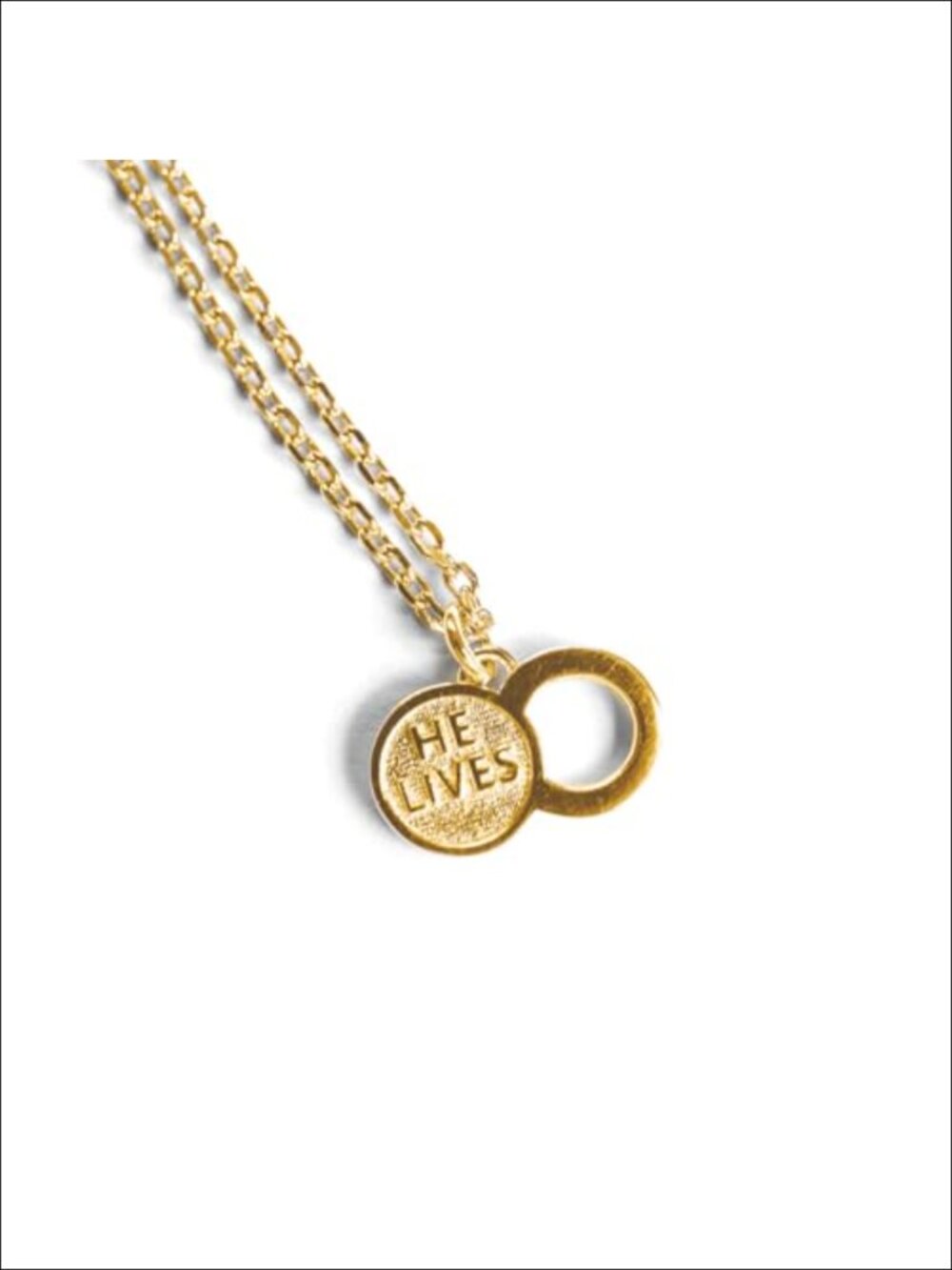 Empty Tomb Religious Pendant Necklace 925 Sterling Silver Gold Plated Christian